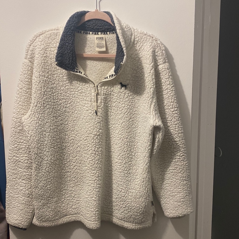 VS Pink Sherpa Half Zip